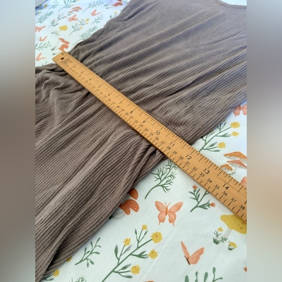 Lulus taupe jumpsuit tie strap ribbed knit size small - Picture 11 of 14